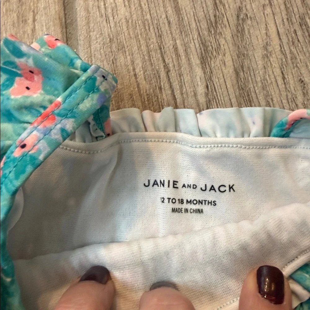 Janie and Jack Ditsy Floral Smocked Swimsuit Size 12-18 Months‎